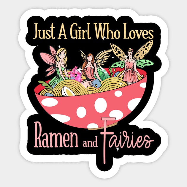 Fairycore Aesthetic Fairy Girl Who Loves Ramen Sticker by Alex21